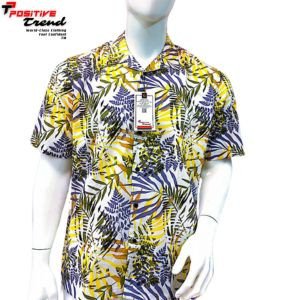 White, olive, black color cotton fabric Hawaii shirt-Half Shirt