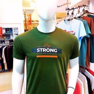 100% cotton export fabric green T-shirt