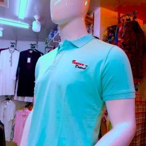 100% Cotton Sky Half Sleeve Polo Shirt