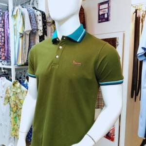 100% Cotton Olive & Cuff Paste Color Polo shirt