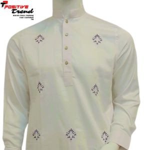 White ash sharton Fabric panjabi